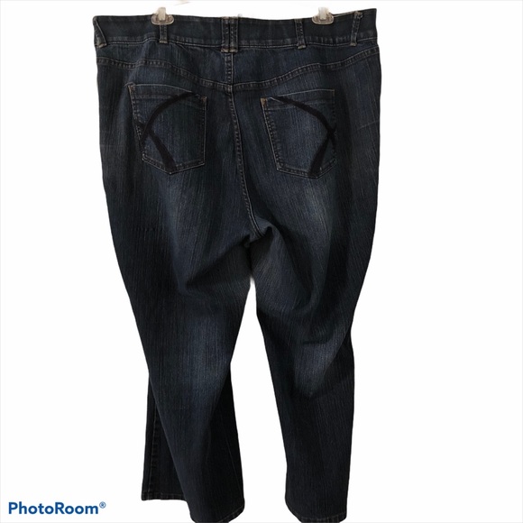 LANE BRYANT Distinctly Boot Jeans Tight Tummy Tech 24 W Petite - Picture 3 of 11